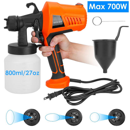 Skorter | 700W Electric Paint Sprayer Handheld with 3 Spray Patterns 800ml