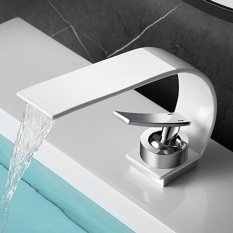 Skorter | Brass faucet waterfall spout lever handle sink faucet