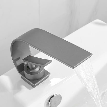 Skorter | Brass faucet waterfall spout lever handle sink faucet