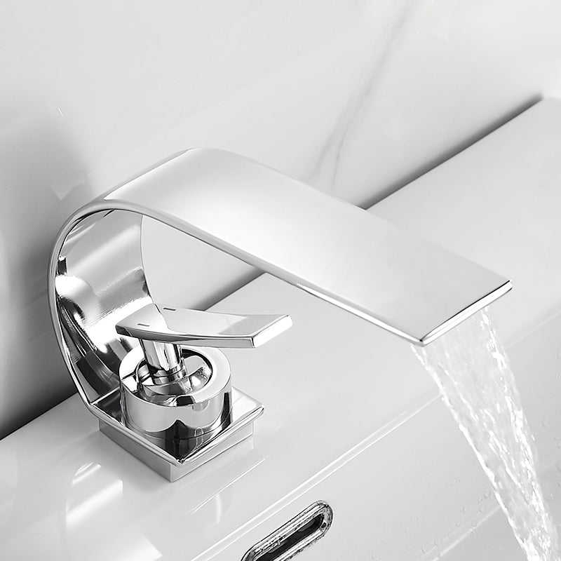 Skorter | Brass faucet waterfall spout lever handle sink faucet