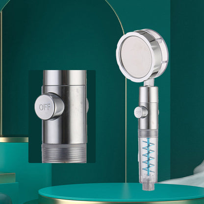 Skorter | Creative Metal Shower Head Adjustable Water Flow Round Handheld Shower Head