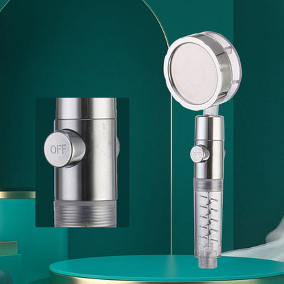 Skorter | Creative Metal Shower Head Adjustable Water Flow Round Handheld Shower Head