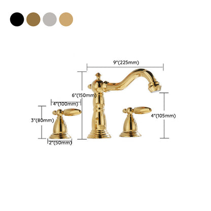 Skorter | European Style Widespread Basin Mixer Brass 2 Handle Bathroom Vessel Mixer with Hoses
