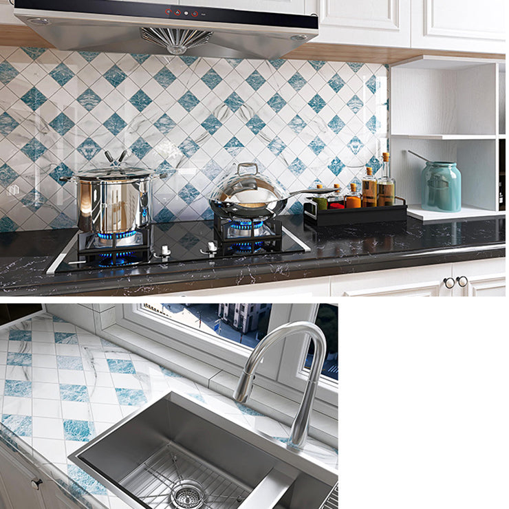 Skorter | Stone Composite Single Tile Rectangular Mesh Self-Adhesive Tile