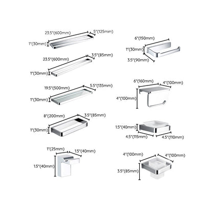 Skorter | 5-piece Bathroom Accessory Set Modern Polished Chrome Bathroom Set