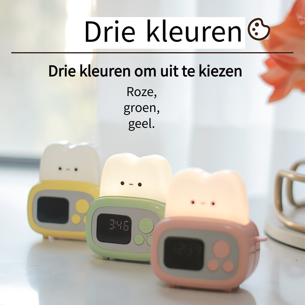 Skorter | GlowBake - Sweet LED Alarm Clock with USB Rechargeable Battery