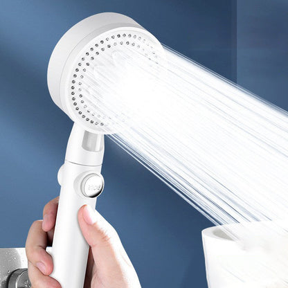 Skorter | 5 Sprays Shower Head Round Wall Mounted Plastic Wall Connector Holder Handheld Shower Head
