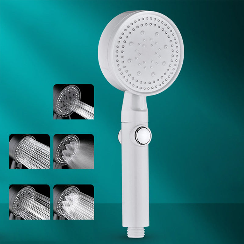 Skorter | 5 Sprays Shower Head Round Wall Mounted Plastic Wall Connector Holder Handheld Shower Head