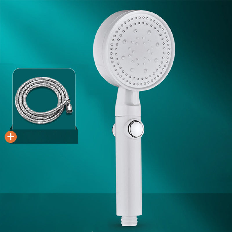 Skorter | 5 Sprays Shower Head Round Wall Mounted Plastic Wall Connector Holder Handheld Shower Head