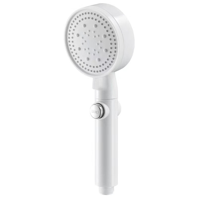 Skorter | 5 Sprays Shower Head Round Wall Mounted Plastic Wall Connector Holder Handheld Shower Head