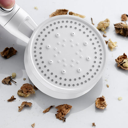 Skorter | 5 Sprays Shower Head Round Wall Mounted Plastic Wall Connector Holder Handheld Shower Head