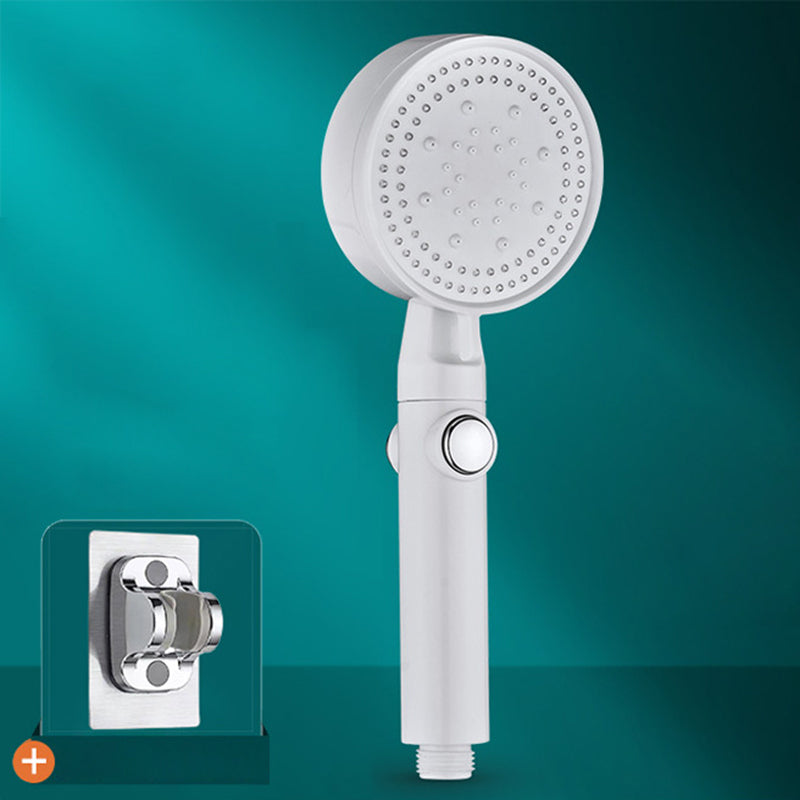 Skorter | 5 Sprays Shower Head Round Wall Mounted Plastic Wall Connector Holder Handheld Shower Head