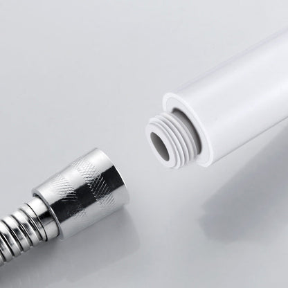 Skorter | 5 Sprays Shower Head Round Wall Mounted Plastic Wall Connector Holder Handheld Shower Head