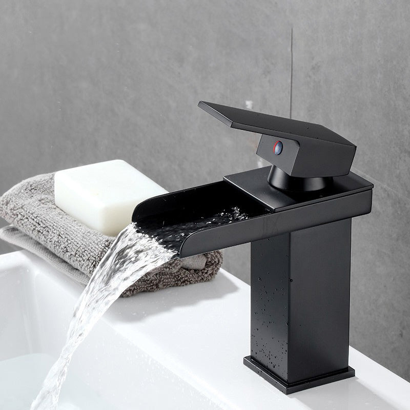 Skorter | Basin Waterfall Outlet Single Lever Tap with LED Light