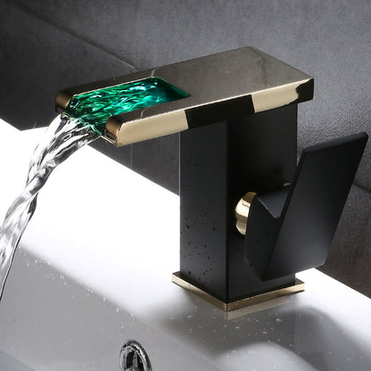 Skorter | Basin Waterfall Outlet Single Lever Tap with LED Light