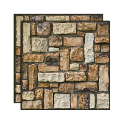 Skorter | 3D Peel and Stick Tiles Plastic Square Peel and Stick Tiles with Waterproof