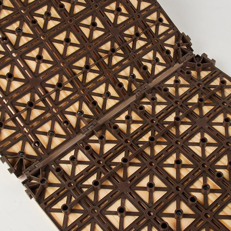 Skorter | 7-Slat Square Wood Terrace Tiles Laying Pattern Outdoor Terrace Tiles