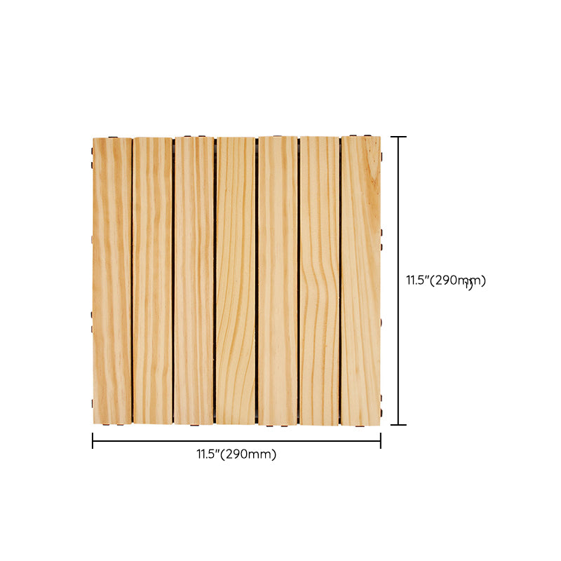 Skorter | 7-Slat Square Wood Terrace Tiles Laying Pattern Outdoor Terrace Tiles
