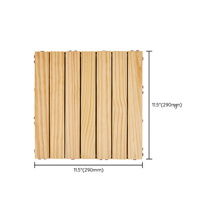 Skorter | 7-Slat Square Wood Terrace Tiles Laying Pattern Outdoor Terrace Tiles