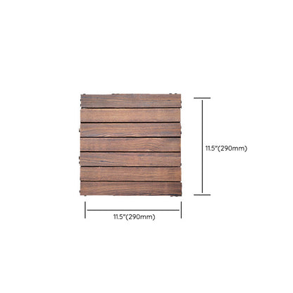 Skorter | 7-Slat Square Wooden Terrace Tiles Click Installation Outdoor Floor Tiles