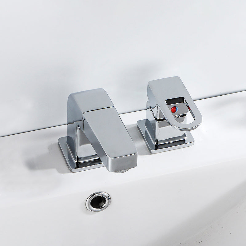 Skorter | Bathroom Faucet Lever Handle Brass Hand Shower Sink Faucet