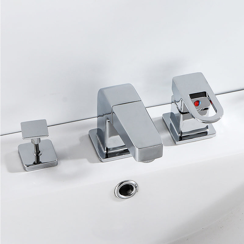 Skorter | Bathroom Faucet Lever Handle Brass Hand Shower Sink Faucet