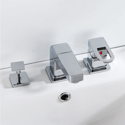 Skorter | Bathroom Faucet Lever Handle Brass Hand Shower Sink Faucet