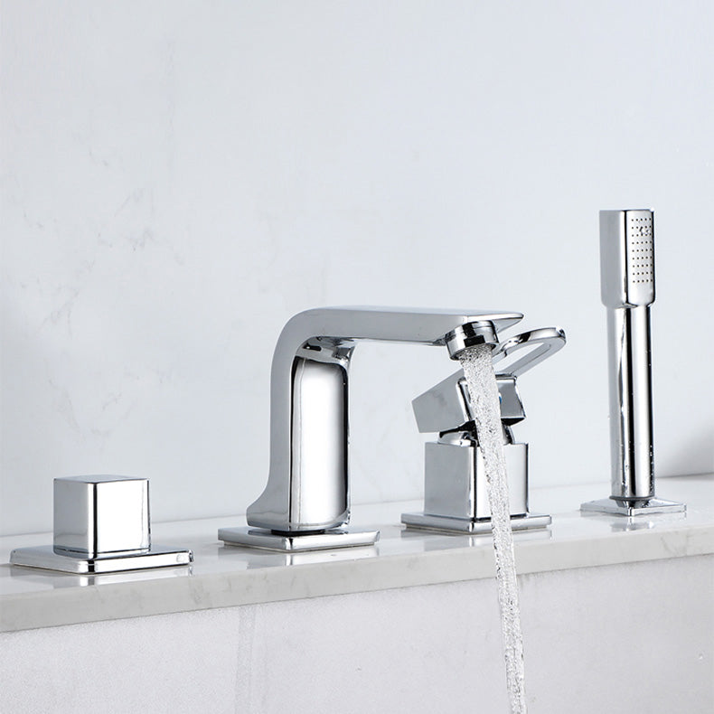 Skorter | Bathroom Faucet Lever Handle Brass Hand Shower Sink Faucet