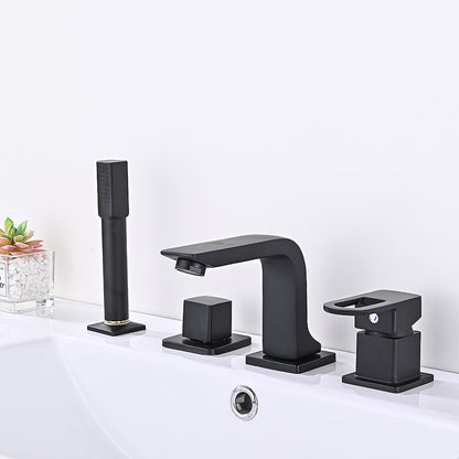 Skorter | Bathroom Faucet Lever Handle Brass Hand Shower Sink Faucet