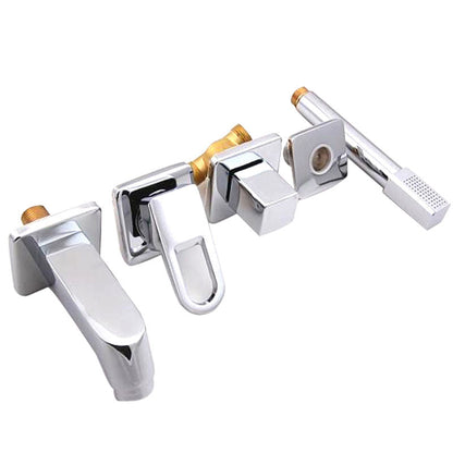 Skorter | Bathroom Faucet Lever Handle Brass Hand Shower Sink Faucet