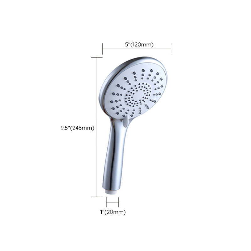 Skorter | Basic Shower Head Round Plastic Handheld Shower Head in Silver