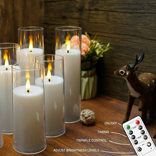 Skorter | 5pcs LED Flameless Candles with Remote Control - For Christmas, Halloween, Wedding Decor
