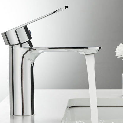 Skorter | Bathroom Sink Faucet Lever Handle Brass Single Color Bathroom Faucet