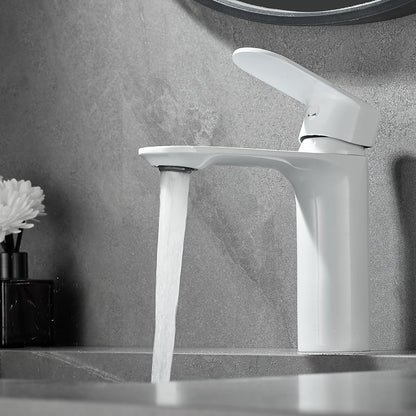 Skorter | Bathroom Sink Faucet Lever Handle Brass Monochrome Bathroom Faucet