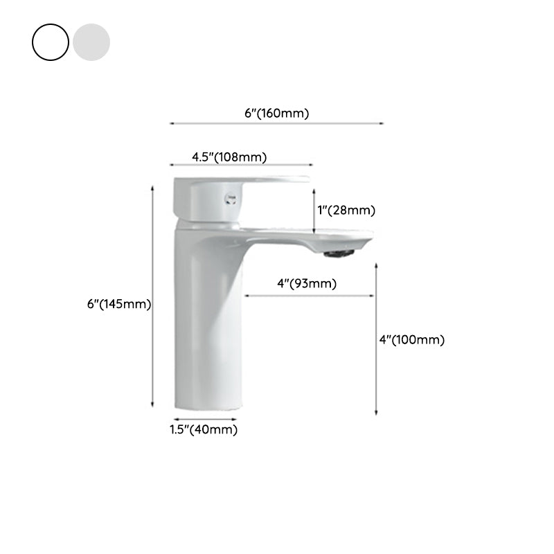 Skorter | Bathroom Sink Faucet Lever Handle Brass Single Color Bathroom Faucet