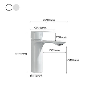 Skorter | Bathroom Sink Faucet Lever Handle Brass Monochrome Bathroom Faucet