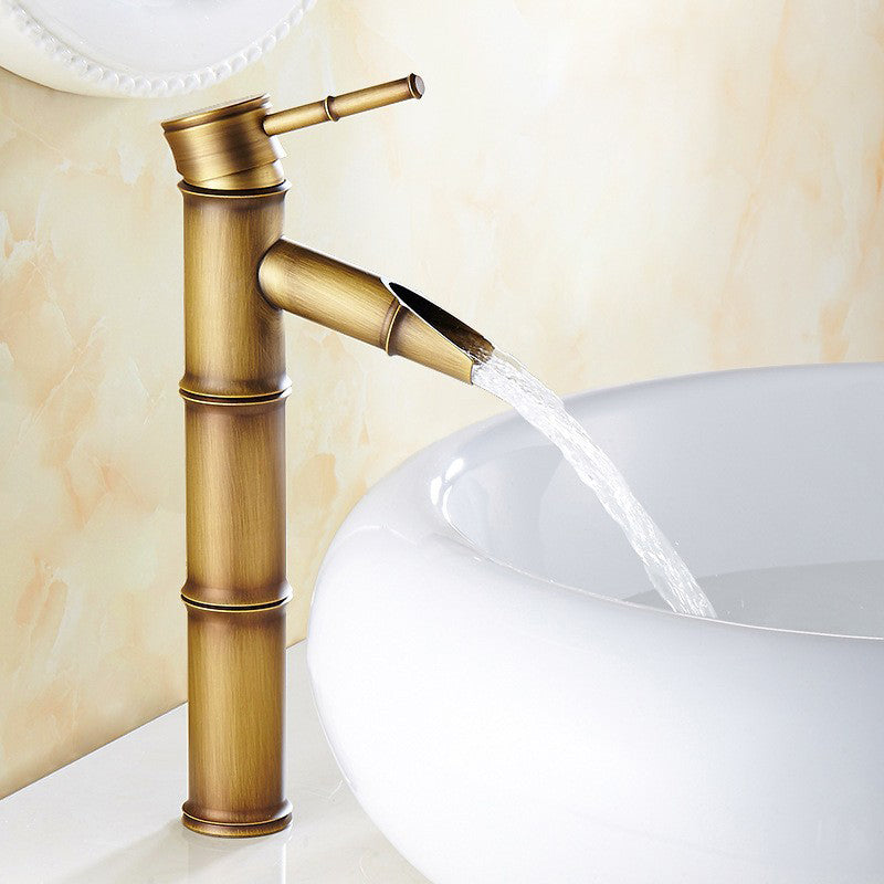 Skorter | Country House Style Vessel Sink Bathroom Faucet Round Brass Faucet