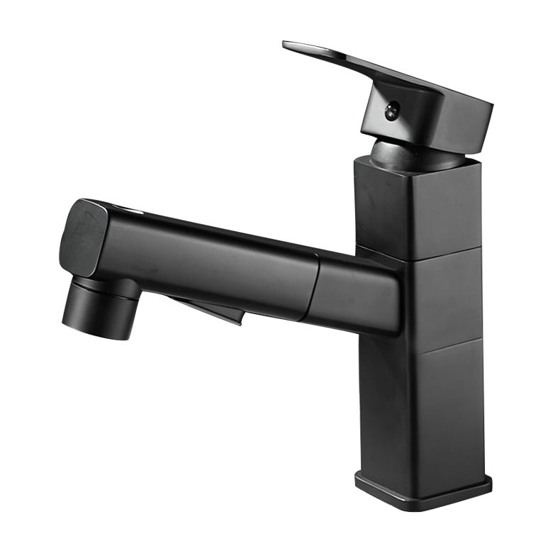 Skorter | Bathroom faucet with pull-out lever handle single-hole sink faucet
