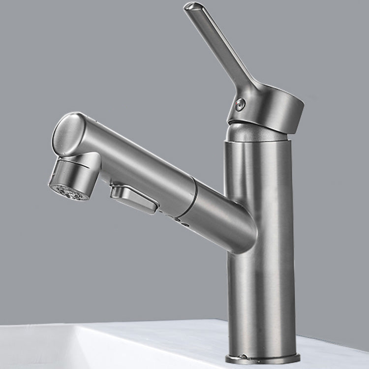 Skorter | Bathroom faucet with pull-out lever handle single-hole sink faucet