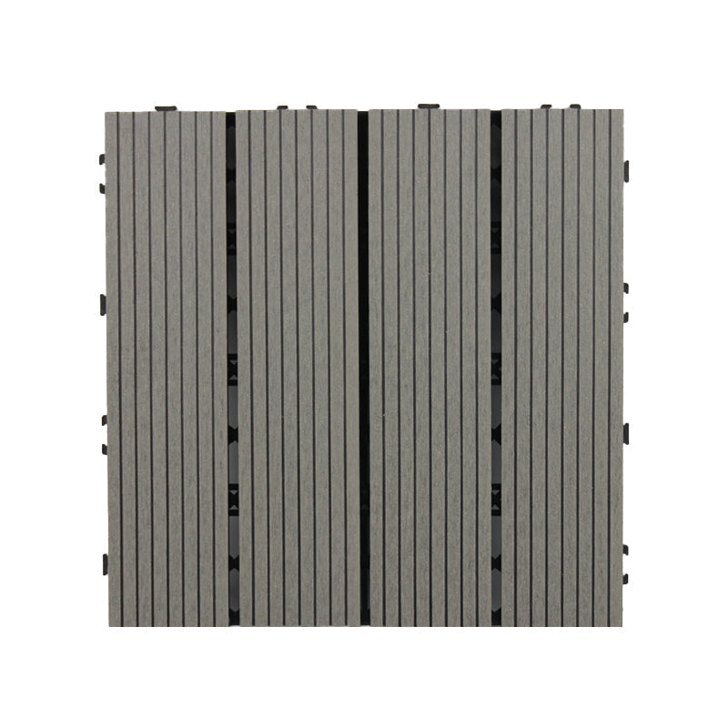 Skorter | 30 cm x 30 cm Square PVC Terrace Tiles Snap Installation Outdoor Floor Tiles