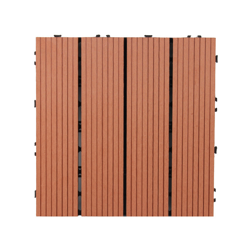 Skorter | 30 cm x 30 cm Square PVC Terrace Tiles Snap Installation Outdoor Floor Tiles