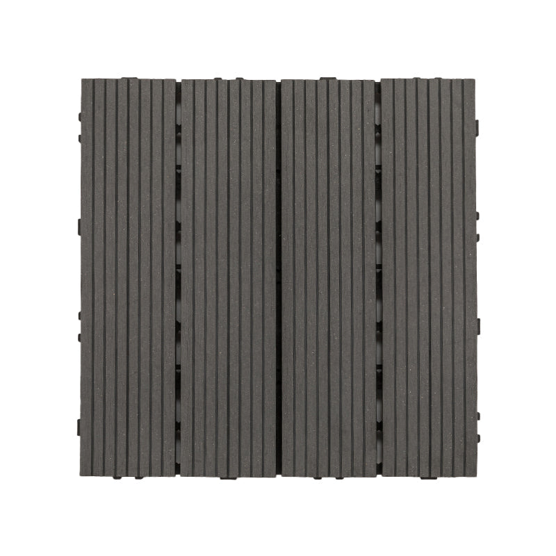 Skorter | 30 cm x 30 cm Square PVC Terrace Tiles Snap Installation Outdoor Floor Tiles