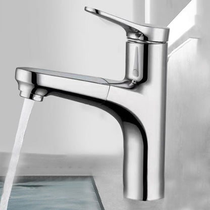 Skorter | Contemporary Bath Water Faucet Brass Lever Handle Pull-Out Sink Faucet