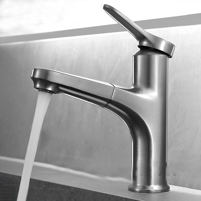 Skorter | Contemporary Bath Water Faucet Brass Lever Handle Pull-Out Sink Faucet