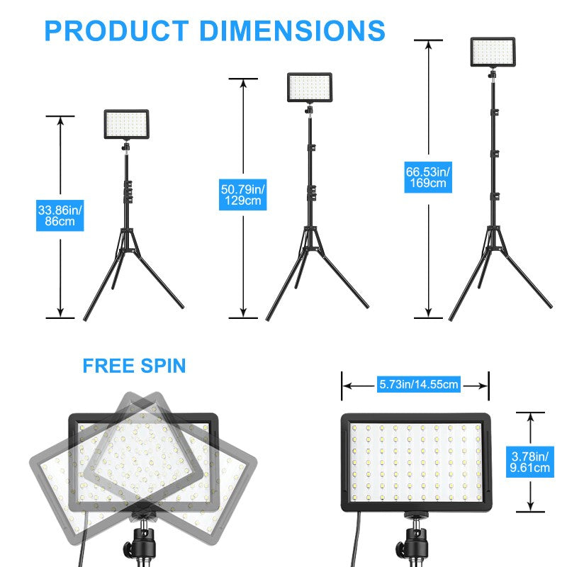 Skorter | LED Video Light with Tripod Stand 1.2M