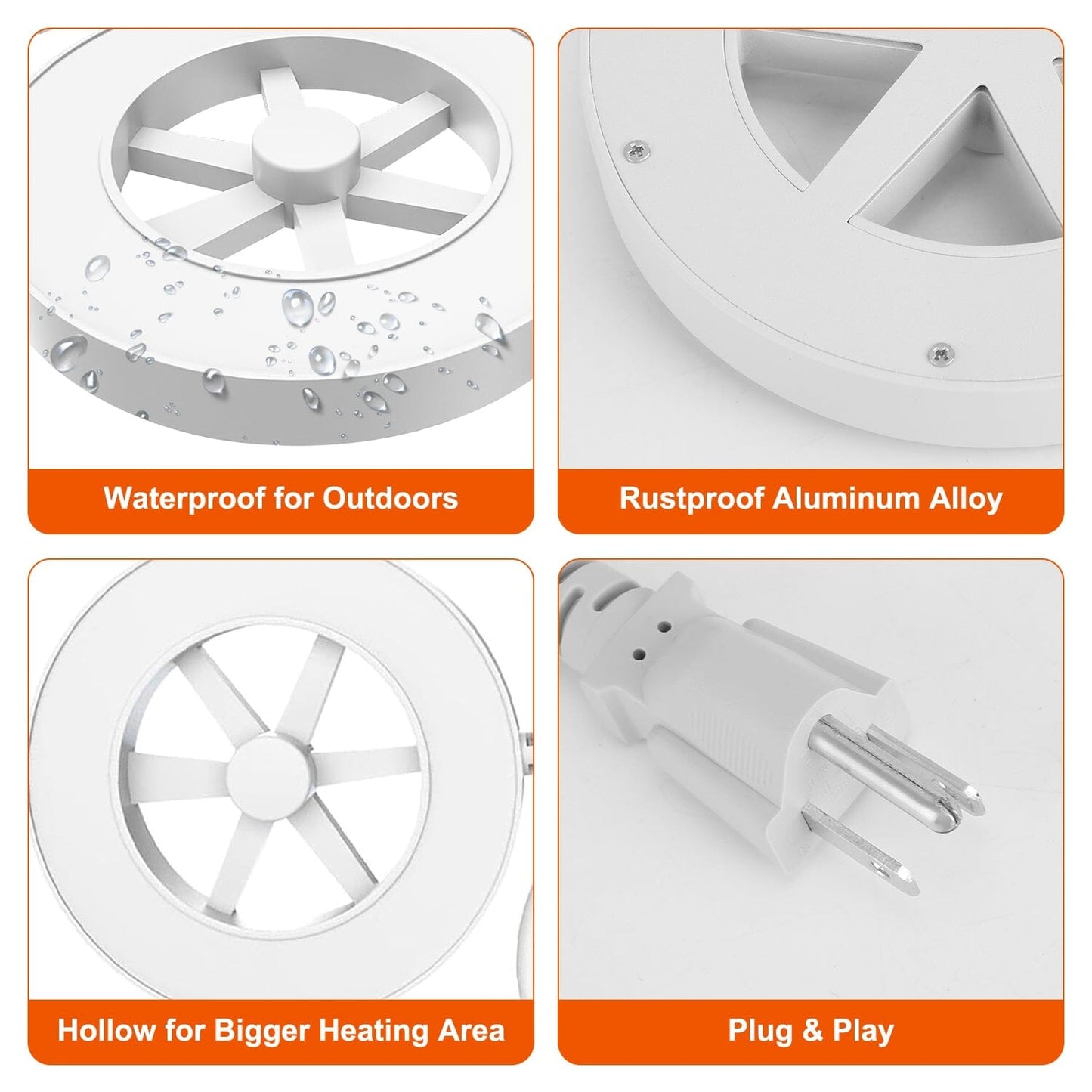 Skorter | 70W Bird Bath Insulating Aluminum Body Hot Water with Thermostat Automatic Shutdown