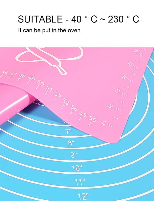 Skorter | 70x50cm OR 64x45cm Non-Stick Silicone Mat for Rolling Dough Baking Sheet