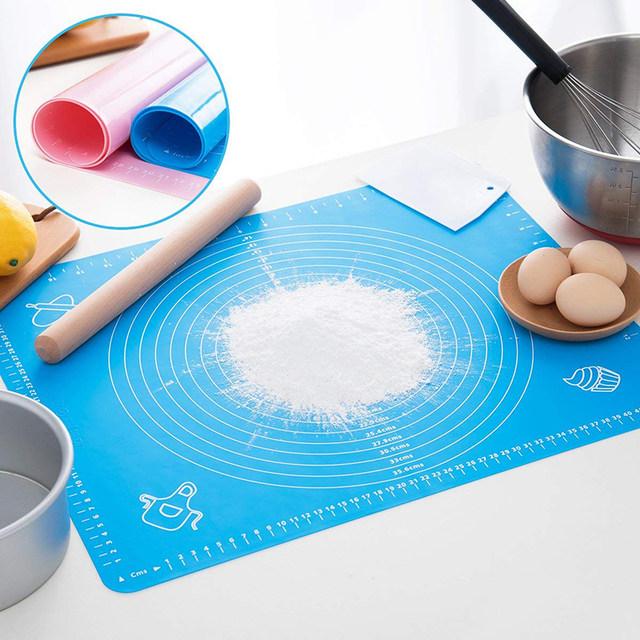 Skorter | 70x50cm OR 64x45cm Non-Stick Silicone Mat for Rolling Dough Baking Sheet