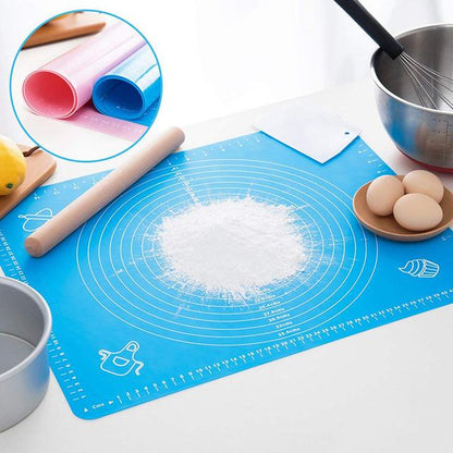Skorter | 70x50cm OR 64x45cm Non-Stick Silicone Mat for Rolling Dough Baking Sheet