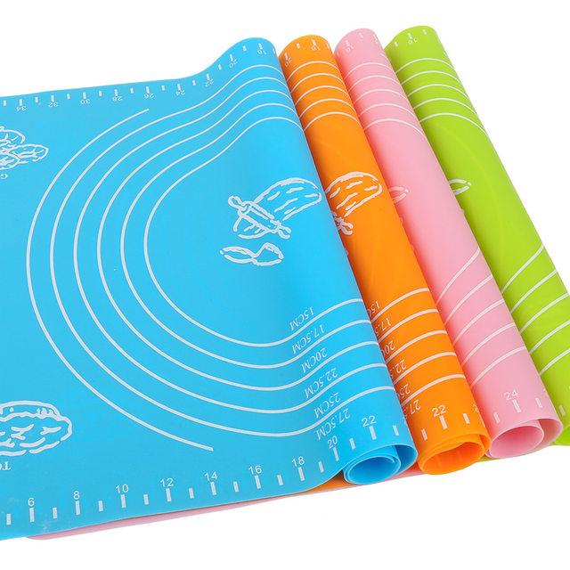 Skorter | 70x50cm OR 64x45cm Non-Stick Silicone Mat for Rolling Dough Baking Sheet